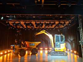 3TE dumper and 26 C-1 mini excavator at JCB launch event