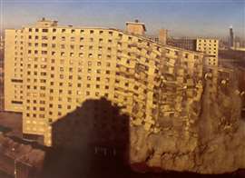 A complex of four, 17-storey buildings on Chicago’s south side, known as the “Lakefront Properties”.