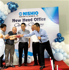 The Nishio Rent All Vietnam board of directors celebrate the opening of its new HQ in Hanoi.