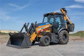 Case 580EV electric backhoe loader