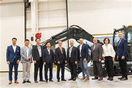 HD Hyundai executives at North American Customization Plant grand opening