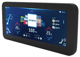 A 12 inch wide digital display manufactured by COBO. (Photo: COBO)