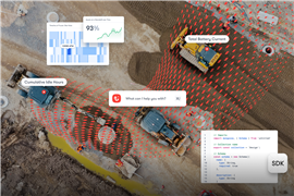 Graphic showing the capabilities of Trackunit’s IrisX operating data platform. Photo: Trackunit