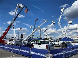 The United Rentals stand at the 2023 Utility Expo