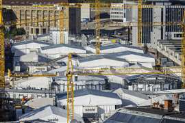 Facade specialist Seele is installing the skylights in the future central station at Stuttgart central station in Germany