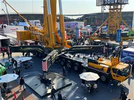 XCMG's massive XCA4000 crane pictured at the 2024 Bauma China show. (Photo: Construction Briefing)