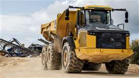 John Deere's autonomous articulated dump truck (Image courtesy of John Deere)