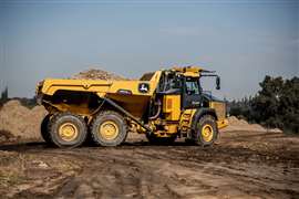 John Deere's autonomous articulated dump truck (Image courtesy of John Deere)