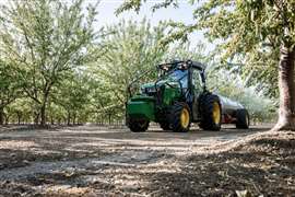 John Deere's autonomous diesel orchard tractor