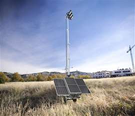 The Hilight-MS 4 solar light tower from Atlas Copco.