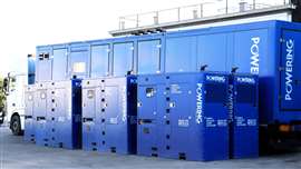 Photo of power generators from the rental fleet of Powering srl. (Image: Powering)