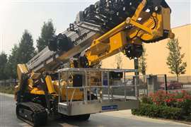 Large spider and mini crane launches from Platform Basket