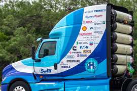 SwRI shows hydrogen-fueled Class 8 truck